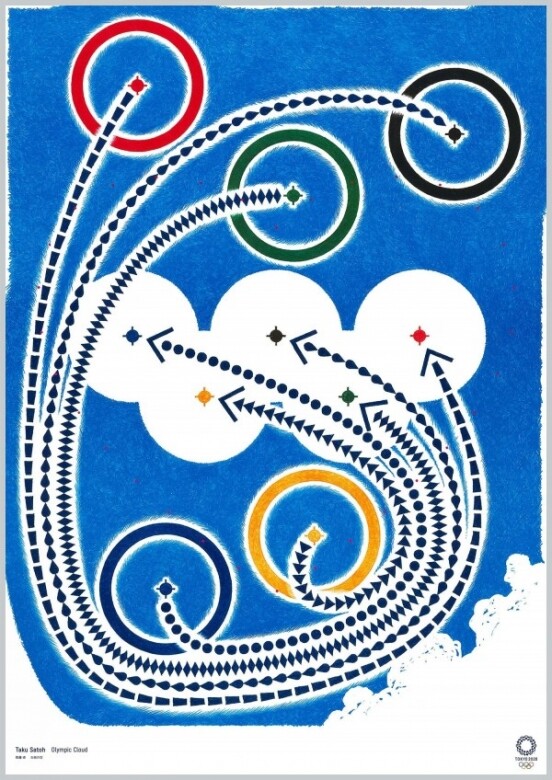 佐藤卓：《五輪の雲》《五輪の雲》以奧運經典象徵五環作大玩元素，設計師將本