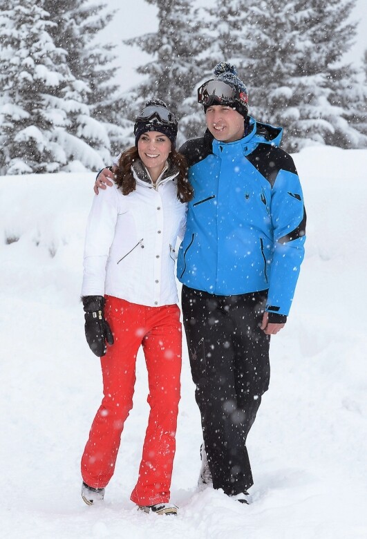 於2016年，凱特與威廉王子在法國阿爾卑斯山滑雪期間一起散步，凱特穿上