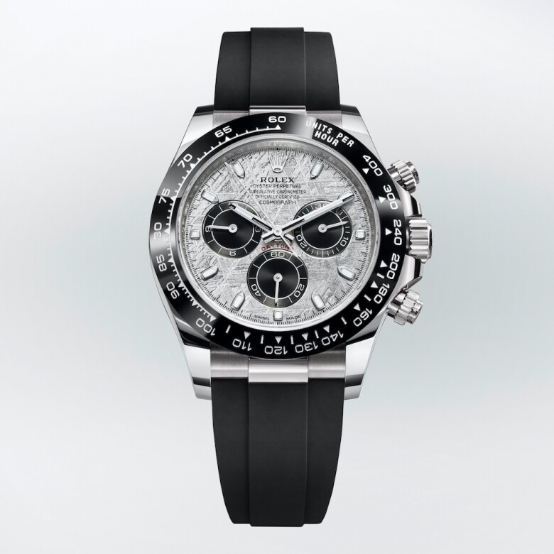 Rolex Cosmograph Daytona白金錶殼配Oysterflex橡膠帶官方價為$266,300，有買趁手！