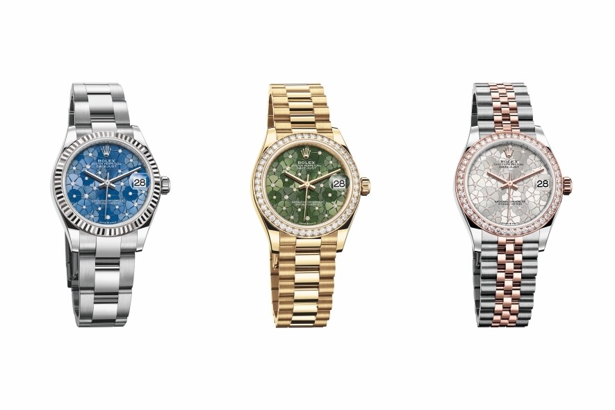 2022 Rolex Datejust 31腕錶有三種顏色配搭，白色黃金鋼款（蠔式鋼與白色黃金的組合