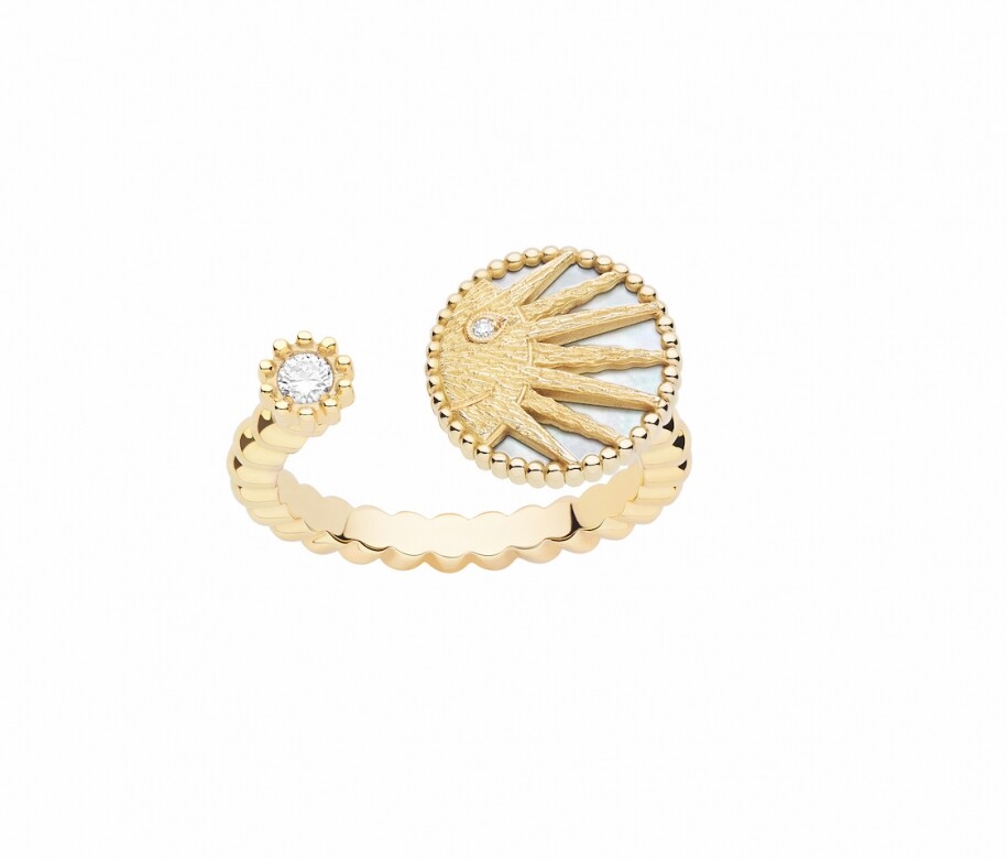 18K黃金鑽石及珍珠母貝指環(Dior Joaillerie)