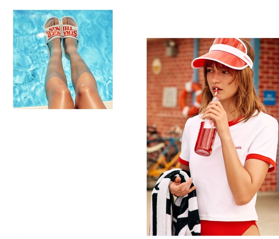除了有許多復古T-SHIRT和泳衣，還有各種夏日必備單品，像是遮陽帽、太陽眼