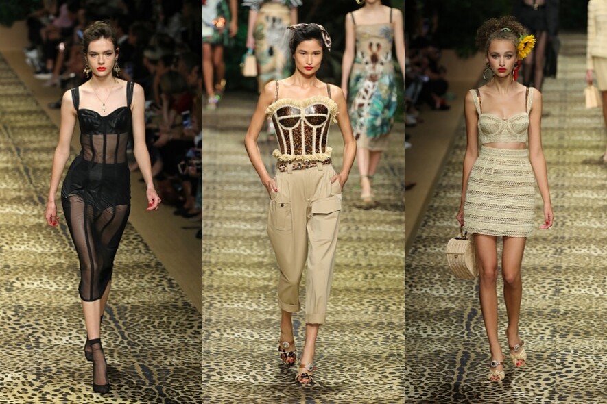性感束衣束衣和內衣是Dolce & Gabbana每季必備的重點設計，充滿意式的撩人性感。