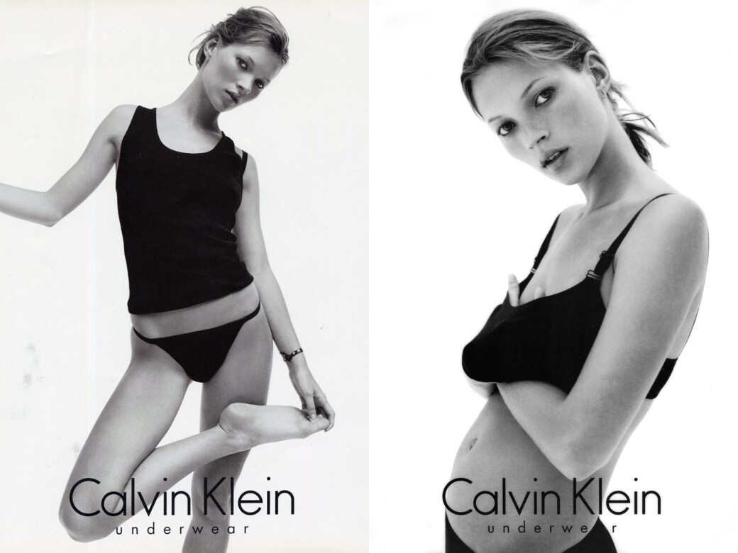 由Calvin Klein領頭帶起的病態美剛好與其時大行其道的Grunge一拍即合，壞女孩風
