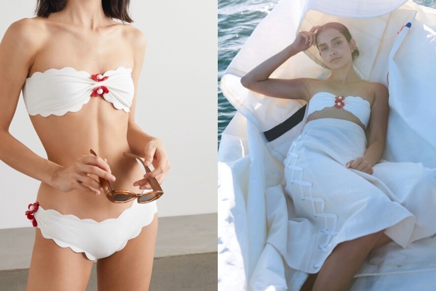老是常出現於instagram的波浪邊泳衣品牌Marysia穿起來性感又可愛，新季在標誌性