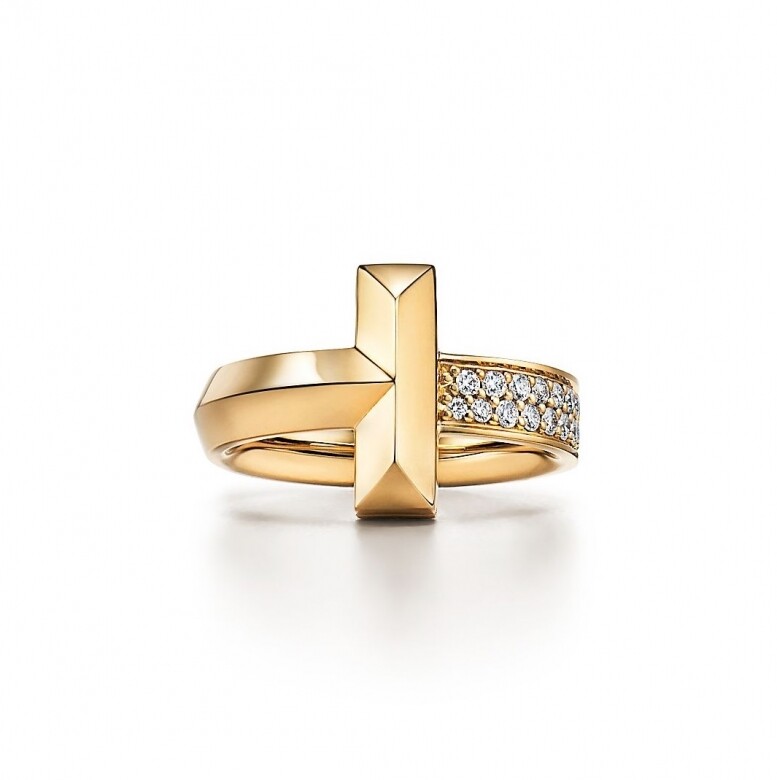 Tiffany T1 18K黃金鑽石指環 HK$32,400