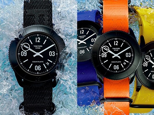 100%海洋塑膠製成：Tom Ford全新運動型手錶環保又時尚！