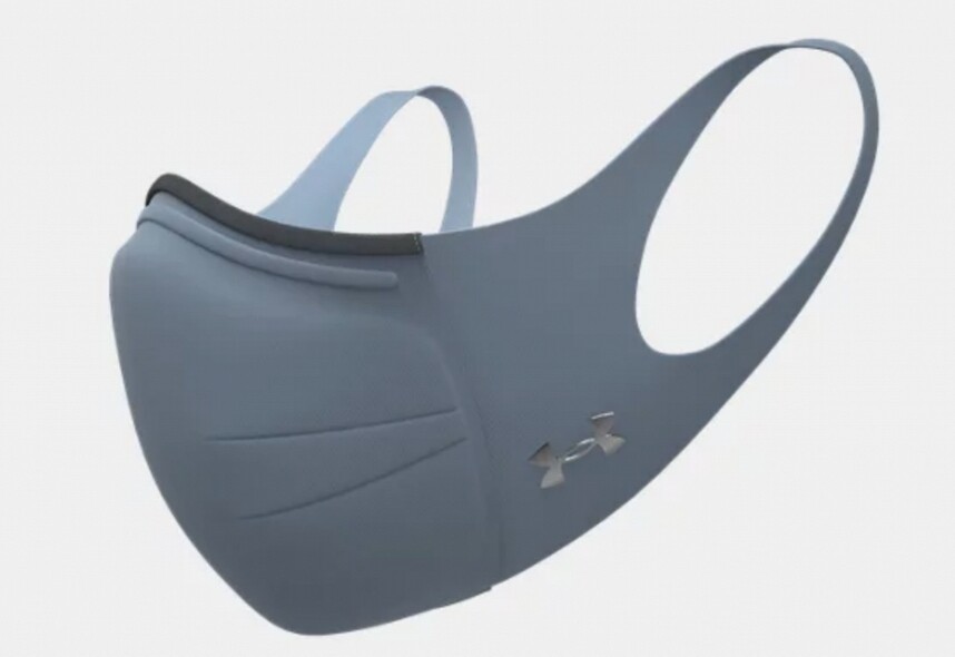 Under Armour這款運動口罩採用運動物料製造，防水針織面料、內襯和耳掛所使用