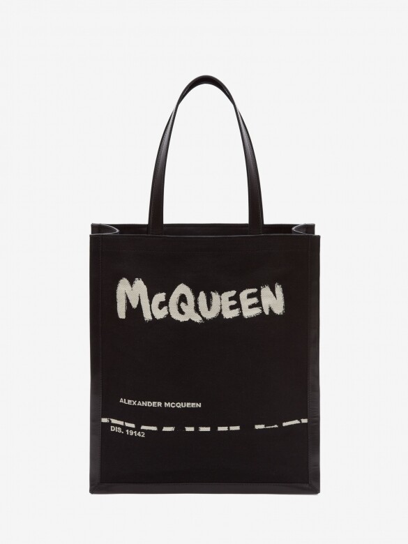 文青型男士情人節禮物：Alexander McQueen 黑色tote bag