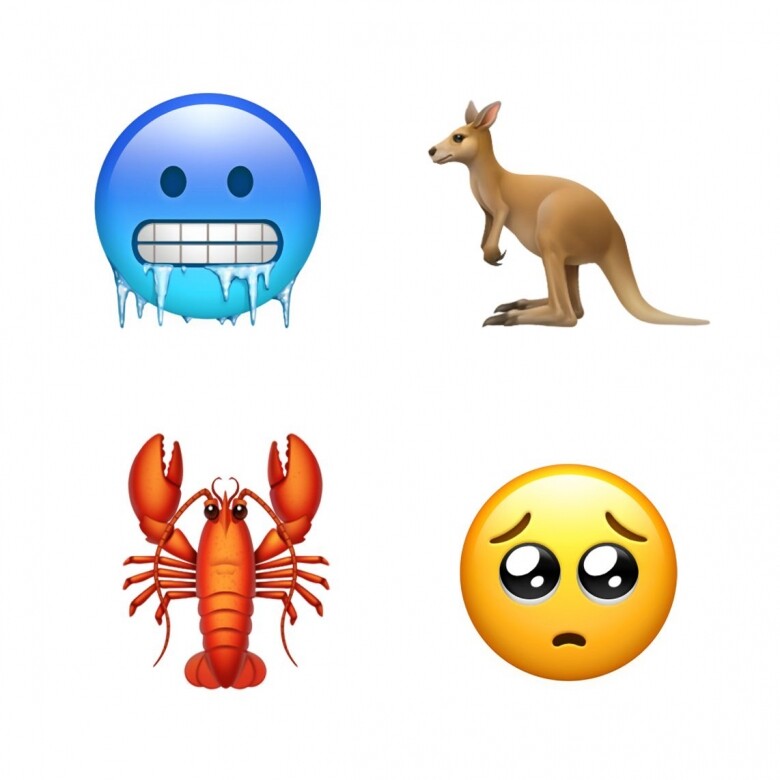 其他emoji還包括冷面表情符號和懇求樣emoji，那個快要哭出來的樣子又好笑