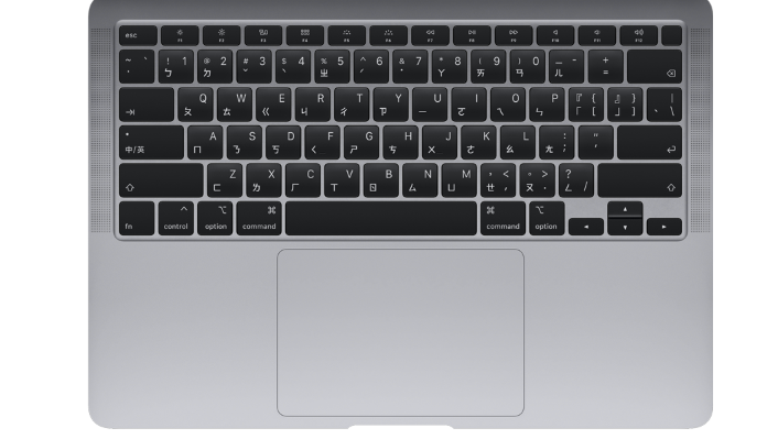 4. 全新巧控鍵盤新式的巧控鍵盤之前在16吋 MacBook Pro 上首度亮相，最新的Macbook