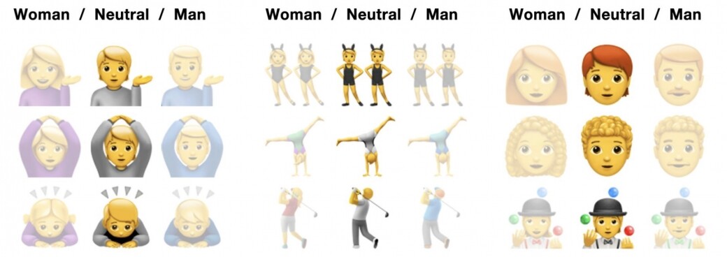 emoji新設計的改動重點，必定是將圖像去性別化。須知道男女平權的爭論持