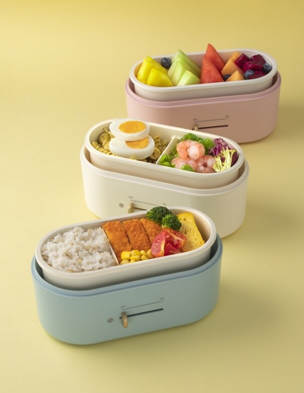 日本品牌 BRUNO最迎推出了設計簡約的便攜電熱飯盒，透過飯盒發熱版加熱