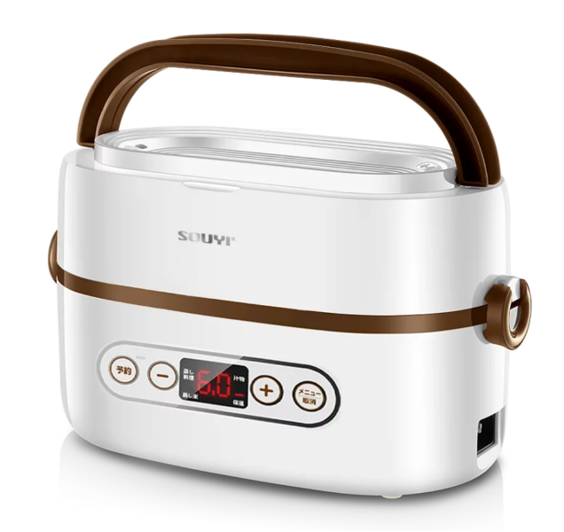 Souyi 雙陶瓷蒸煮鍋 智能加熱飯盒 便當 蒸煮 飯盒 電熱飯盒 Electric lunch box