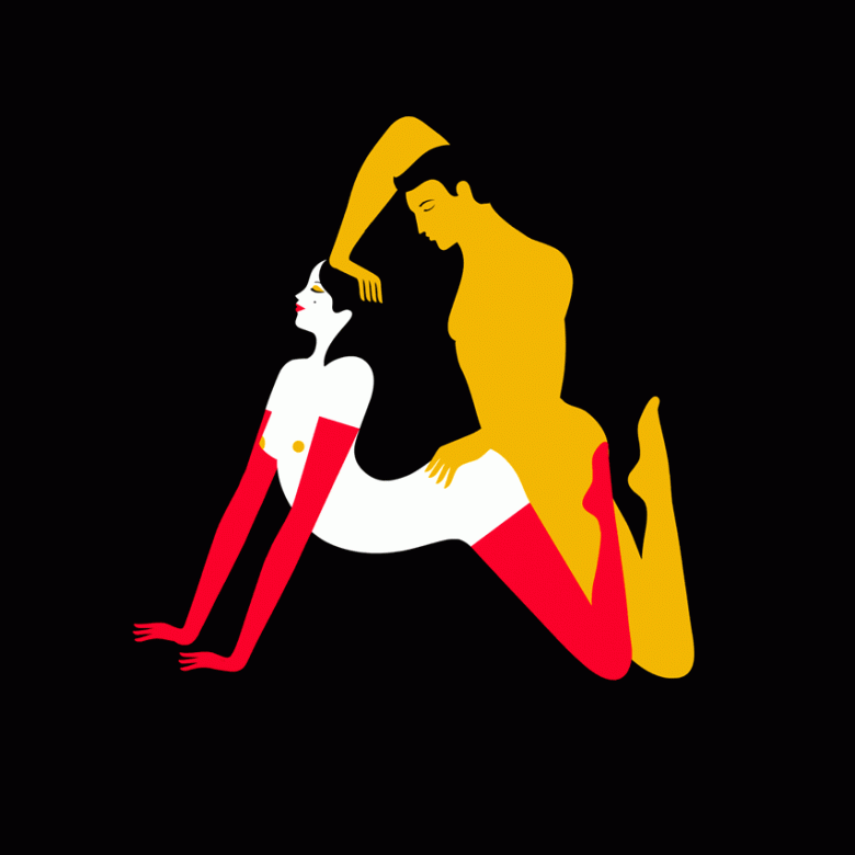 Malika Favre邀請動畫師將英文字母性愛姿勢化身動態圖片，將沉醉於色慾當中