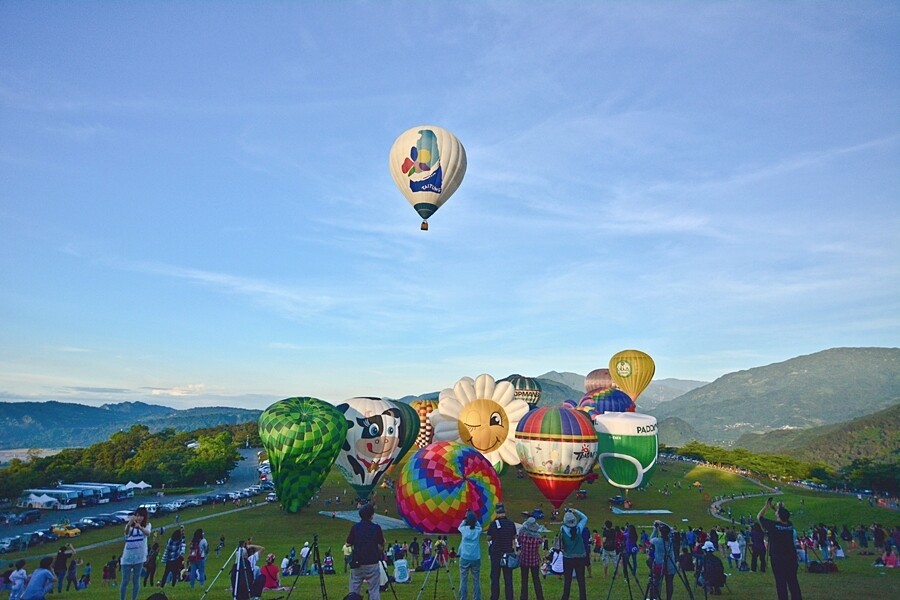 鹿野高台的熱氣球嘉年華大會是沒有熱氣球自由飛