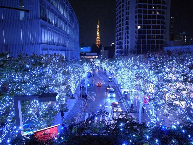 六本木之丘櫸木坂也是東京市內觀賞聖誕燈飾熱門地點之一