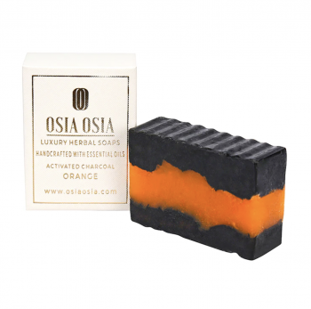 Activated Charcoal Orange Luxury Herbal Soap 活性炭甜橙精華去角質皂