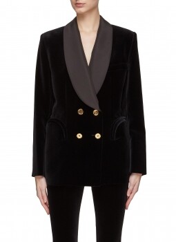 BLAZÉ MILANO ‘JEALOUSY BLACK HEART’ DOUBLE BREASTED VELVET BLAZER BLAZÉ MILANO ‘JEALOUSY BLACK HEART’ DOUBLE BREASTED VELVET BLAZER