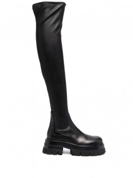 leather over-the-knee boots