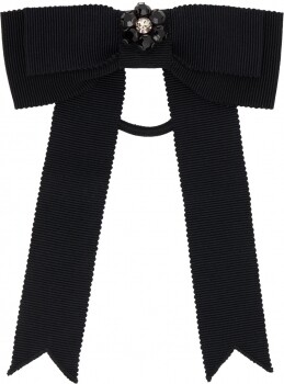 Black Bow Hair Tie
