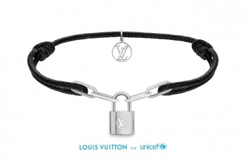 Louis Vuitton Silver Lockit X Virgil Abloh 天然鈦金屬手鏈（$4,300）