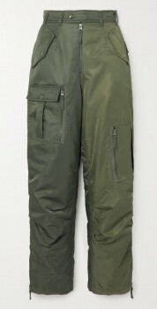 ANDERSSON BELL Kaia padded  two-tone shell straight-leg cargo pants