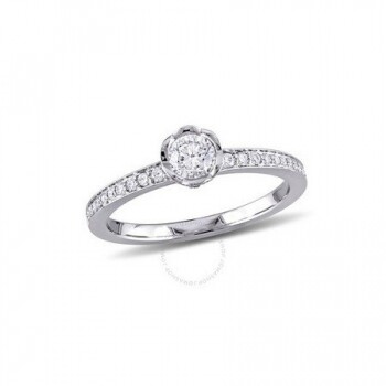 LAURA ASHLEY Round Cut Diamond Bridal Ring