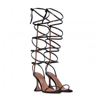 AMINA MUADDI x AWGE LSD embellished satin sandals AMINA MUADDI x AWGE LSD embellished satin sandals