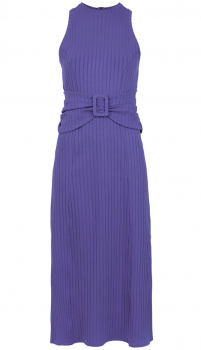 Carolina Herrera V領拼色連身裙Framed 紫色背心開衩長裙