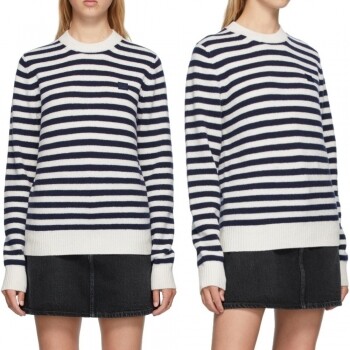 ACNE STUDIOS Navy & White Breton Stripe Sweater
