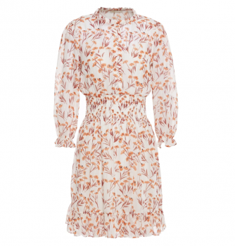 MAJE Rythona metallic-trimmed floral-print chiffon mini dress MAJE Rythona metallic-trimmed floral-print chiffon mini dress