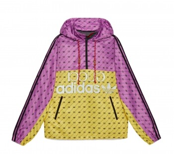 黃色及紫色adidas x Gucci飛行員外套