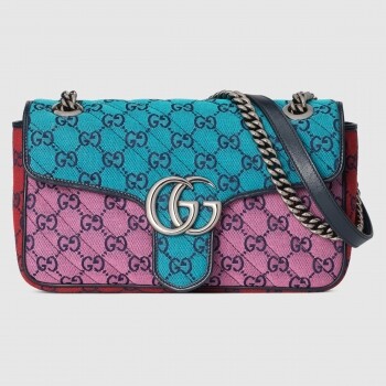 Gucci GG Marmont Multicolour小型肩揹袋
