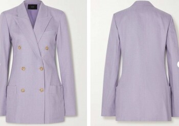 紫色孖襟西裝外套