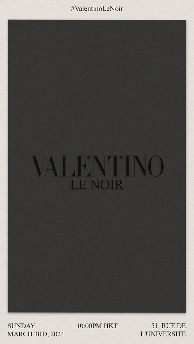ValentinoLeNoir 2024 runway