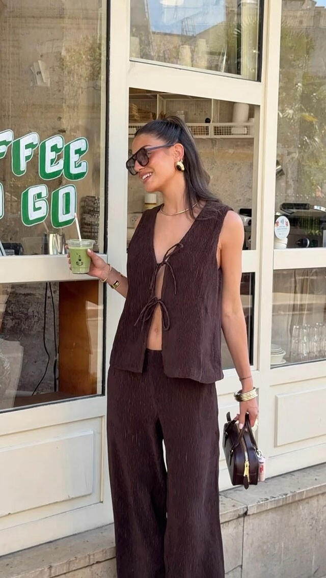 Front tie vest style collections
