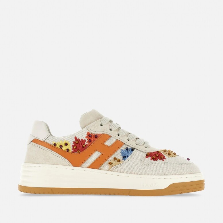 Sneakers Hogan H630 Ivory Orange Red