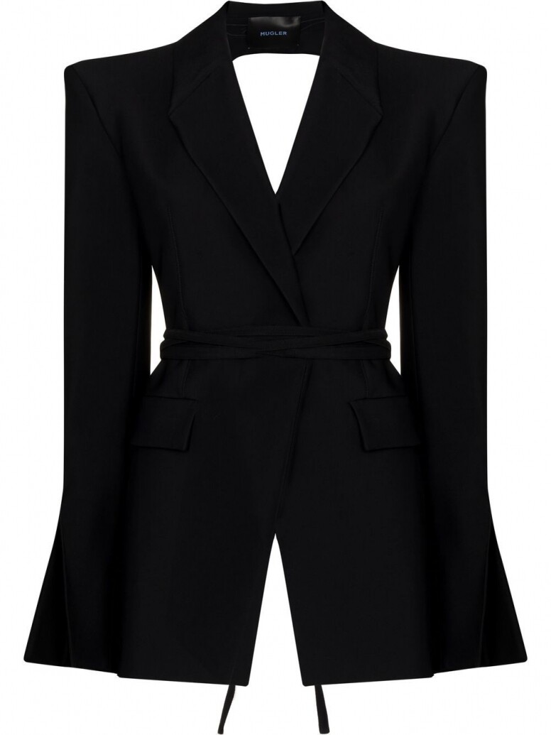 open-back flared blazer