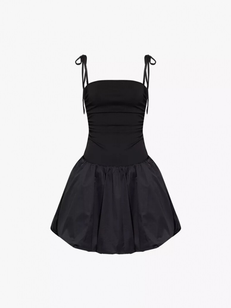 Alexa puffball stretch-woven mini dress