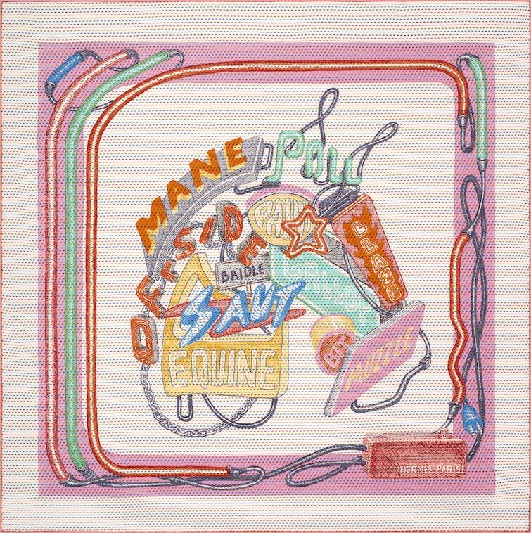 女朋友生日禮物：Hermès Chevaloscope Neon Pointille 絲巾