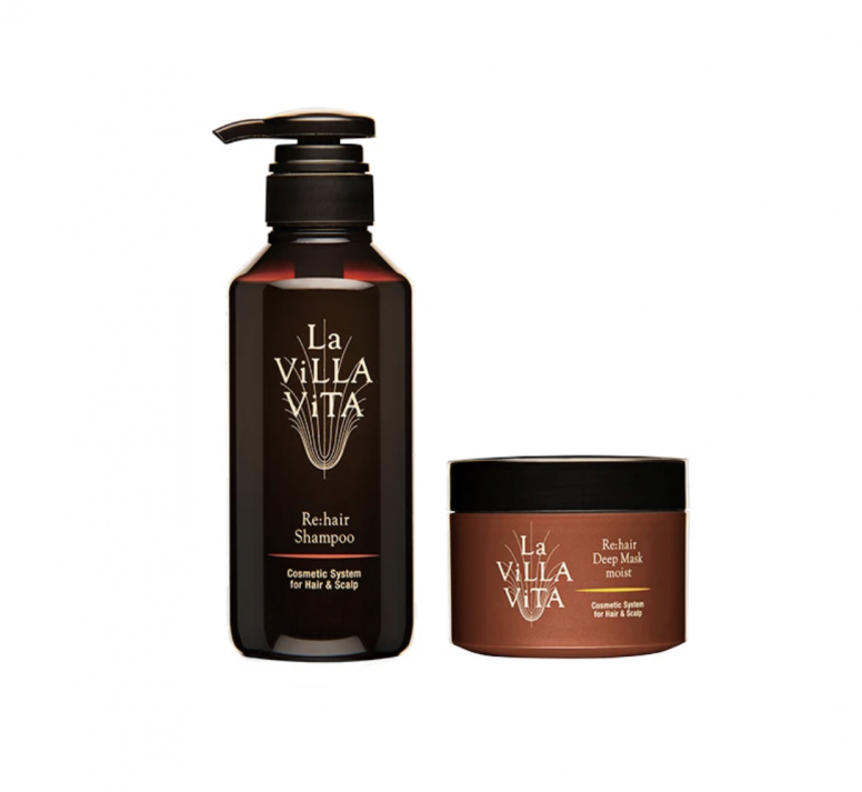 一套包括純髮LVV滋養洗髮水及純髮LVV深層補水髮膜。能夠改善頭皮狀態