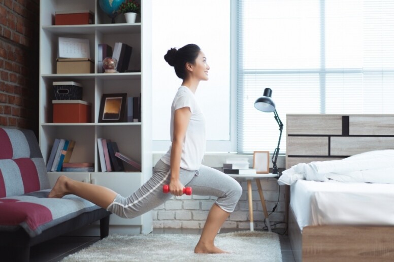 Jan 認為，留在家中做一些簡單的運動，是一種積極防護的好方法，肌肉量有