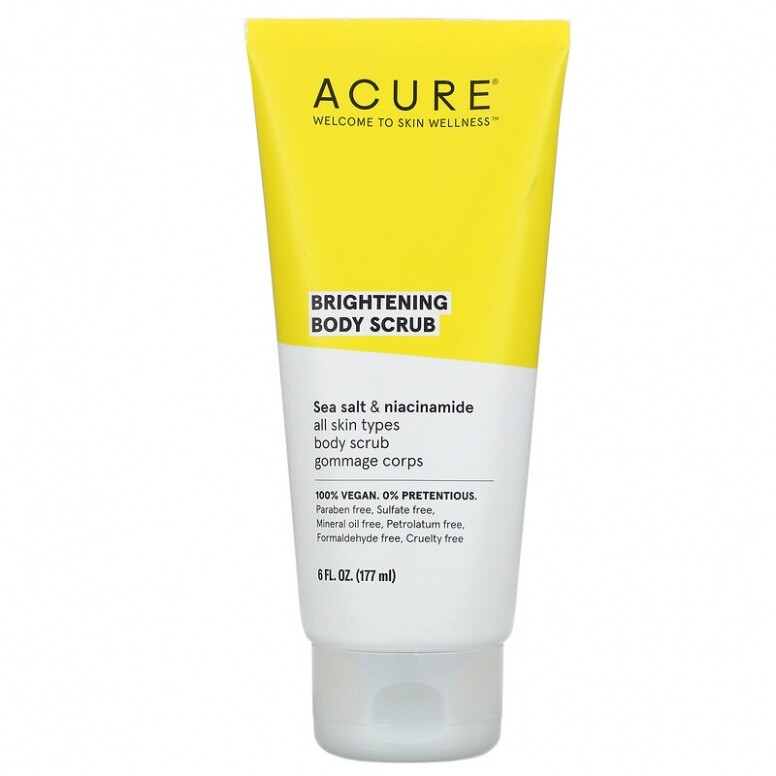 身體去角質推薦：Acure Brightening Body Scrub 亮膚身體磨砂膏 $78.8/177ml