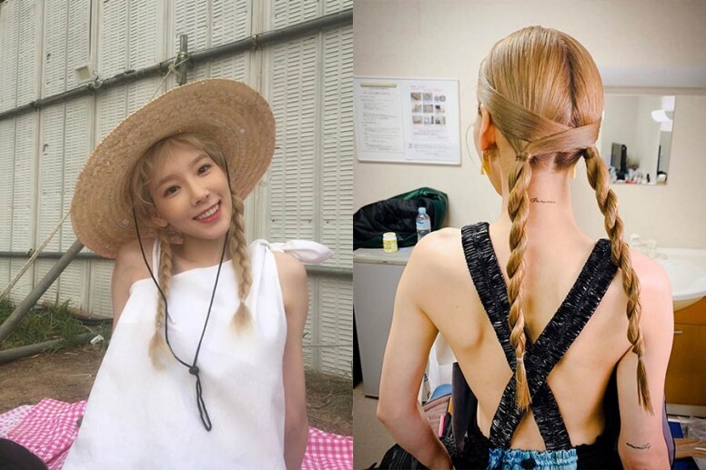 少女時代的太妍（Taeyeon）最近演出時分別以多個超亮眼編髮造型示人，不只有