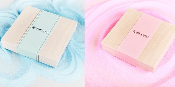 兩人選擇了來自日本的Yoku Moku「沐禾藏寶系列」作為婚宴喜餅。 先前志玲家的