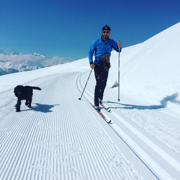 連去雪山滑雪也帶同狗狗