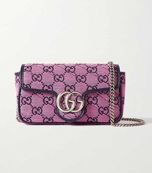 Gucci GG Marmont粉紅色迷你斜孭袋 Gucci GG Marmont粉紅色迷你斜孭袋