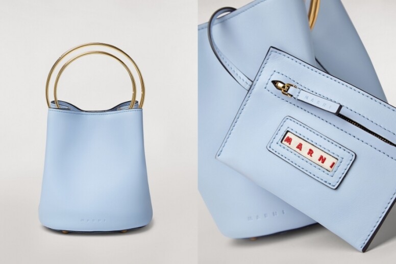 Marni Pannier粉藍色金屬手柄水桶袋‭ $‬18,200