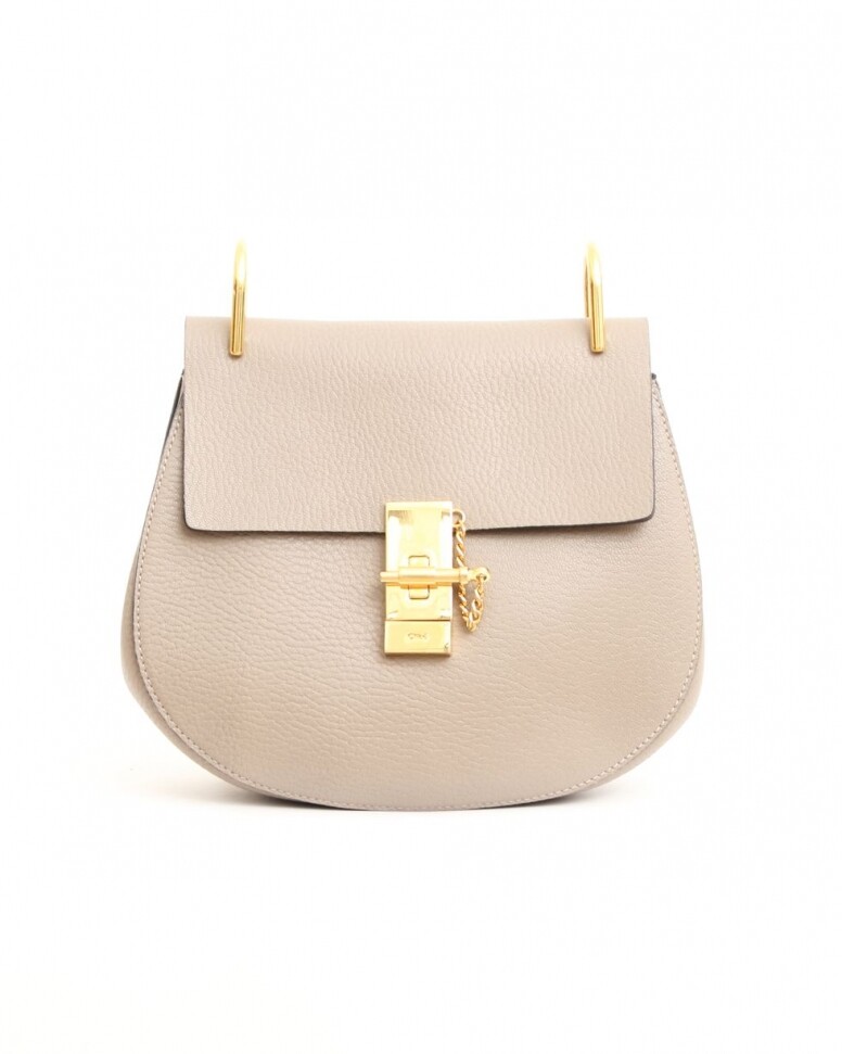 CHLOÉ， DREW 奶茶色肩背包